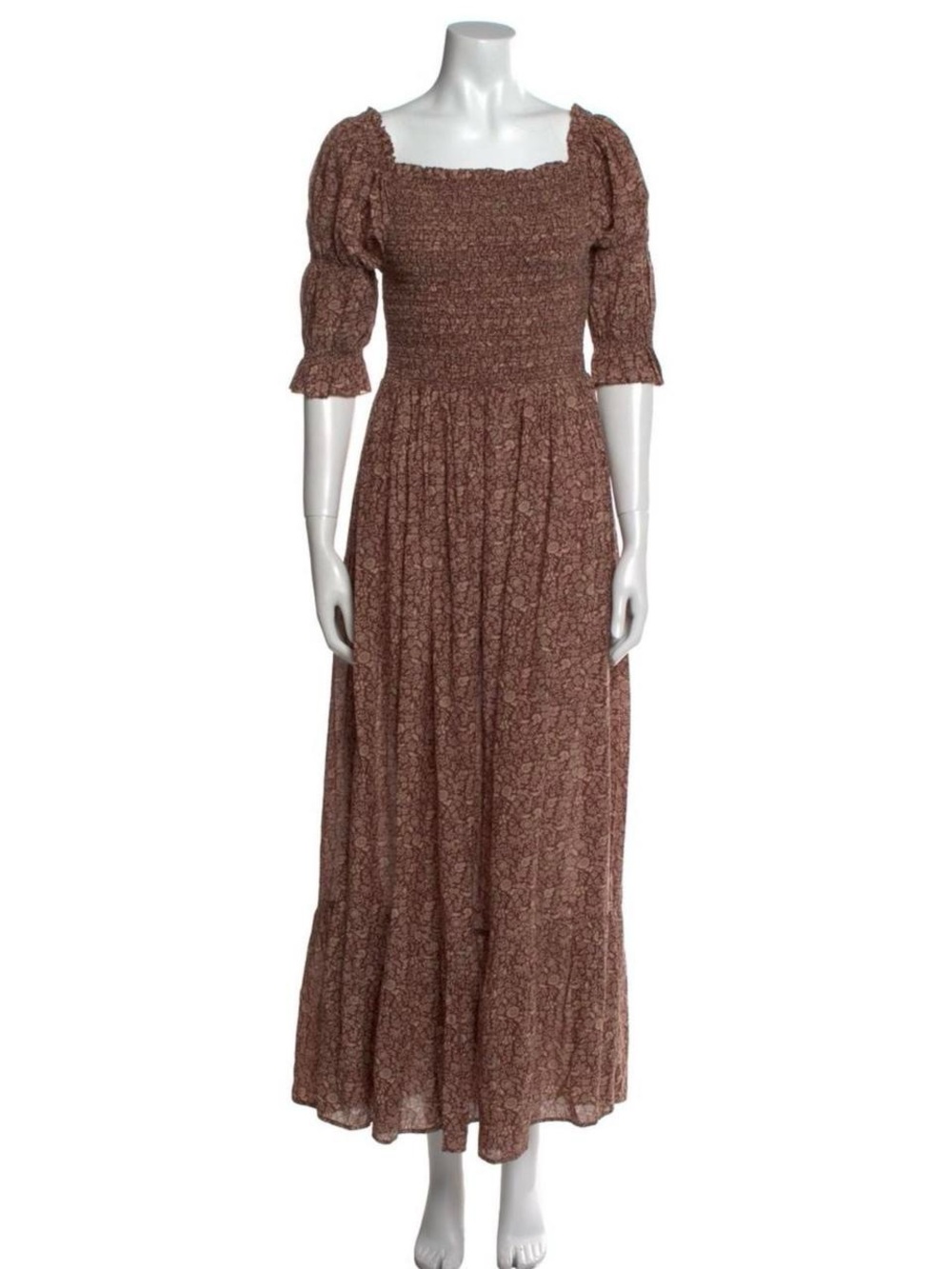 Doen Collette Floral Maxi Dress in Terra Cotta Garden Print - Picture 2 of 5